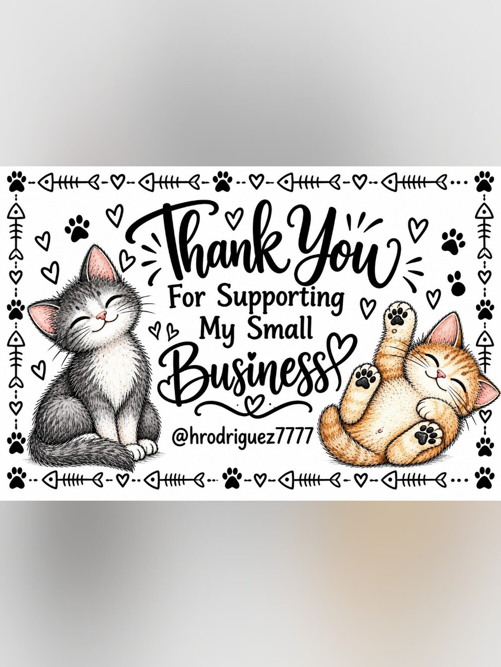 @hrodriguez7777 Custom Hand Crafted 50 Count Cards - Cats